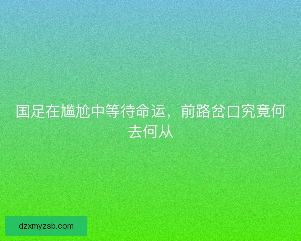 国足在尴尬中等待命运，前路岔口究竟何去何从