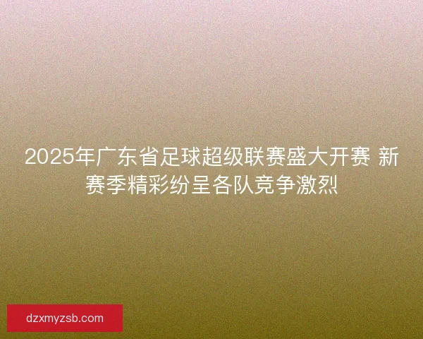 2025年广东省足球超级联赛盛大开赛 新赛季精彩纷呈各队竞争激烈